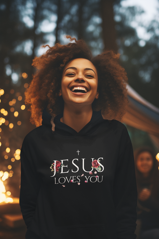 Jesus Loves You - Frontprint, Oversized Hoodie.