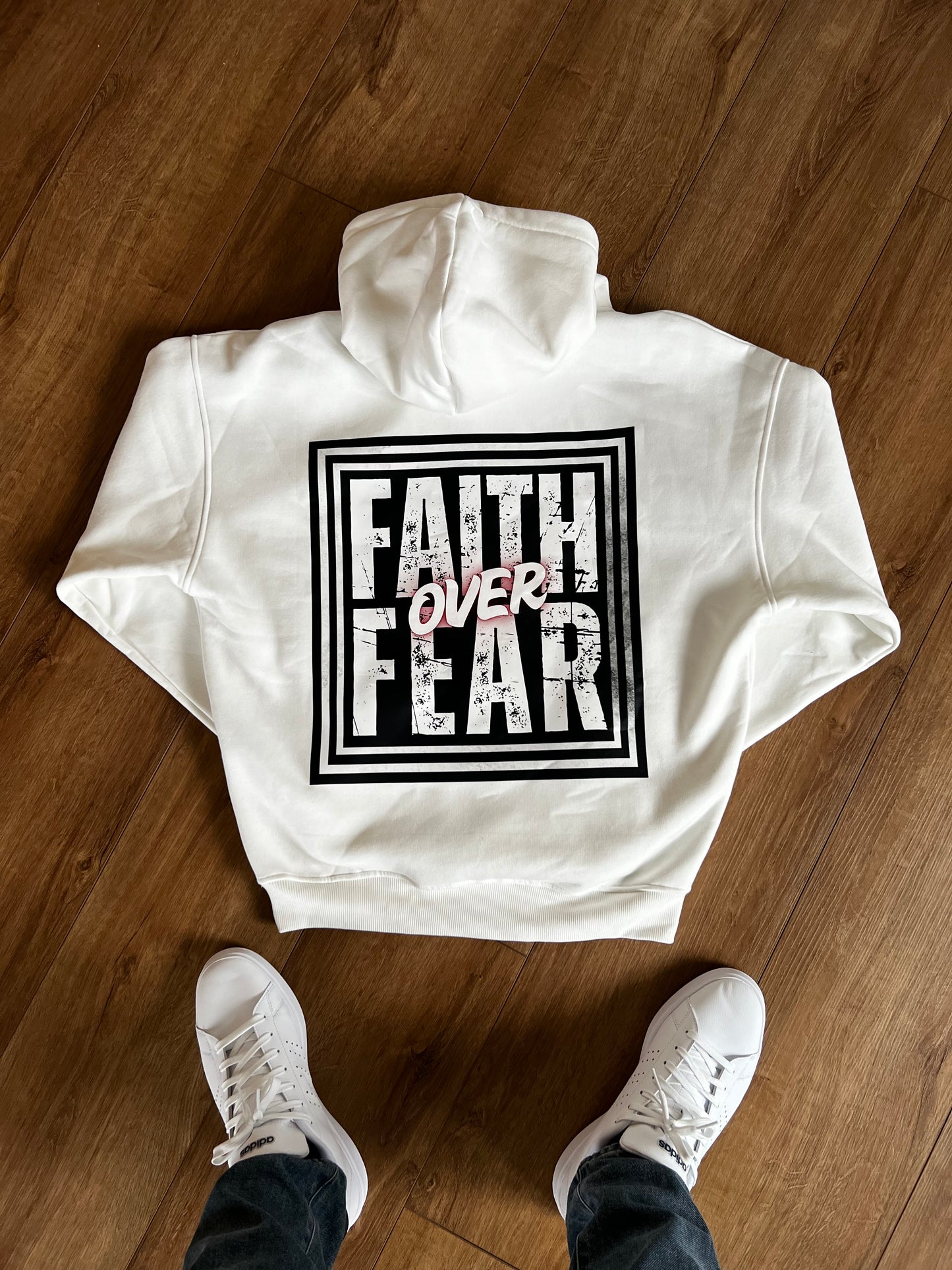 Faith Over Fear - Backprint, Oversized Hoodie.