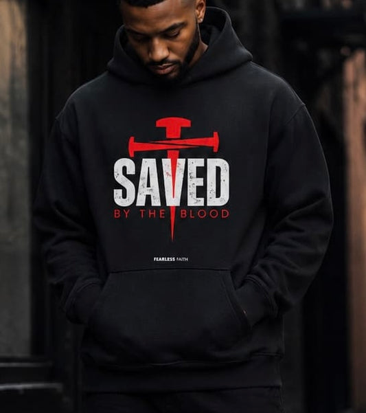 SAVED BY THE BLOOD - Oversized Hoodie