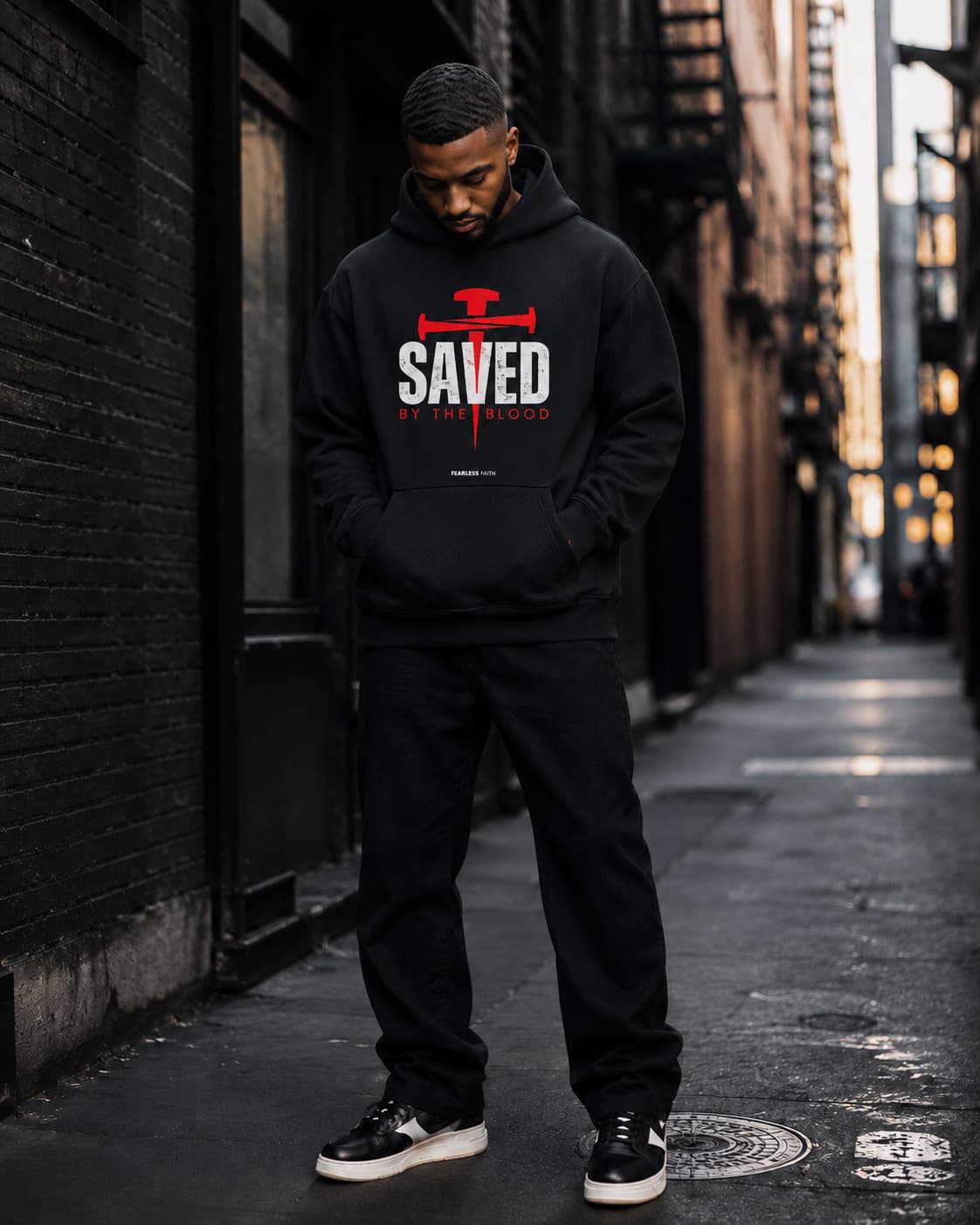 SAVED BY THE BLOOD - Oversized Hoodie