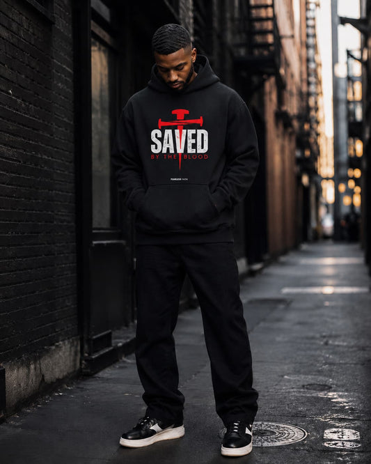 SAVED BY THE BLOOD - Oversized Hoodie