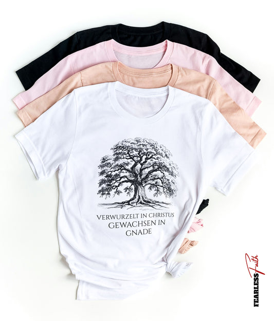 Verwurzelt in Christus – Frontprint, Premium Shirt Women
