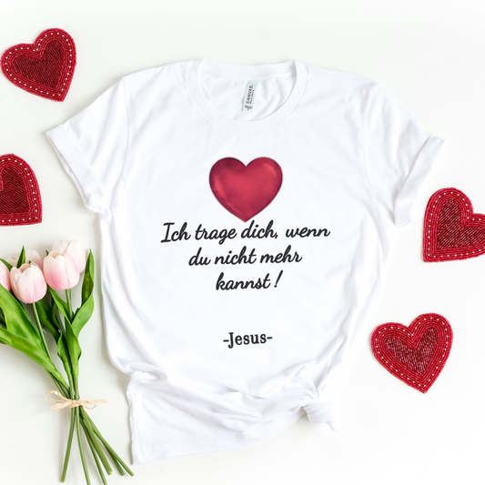 Ich trage dich - Jesus (Trost & Stärke) - Frontprint, Premium Shirt Women.