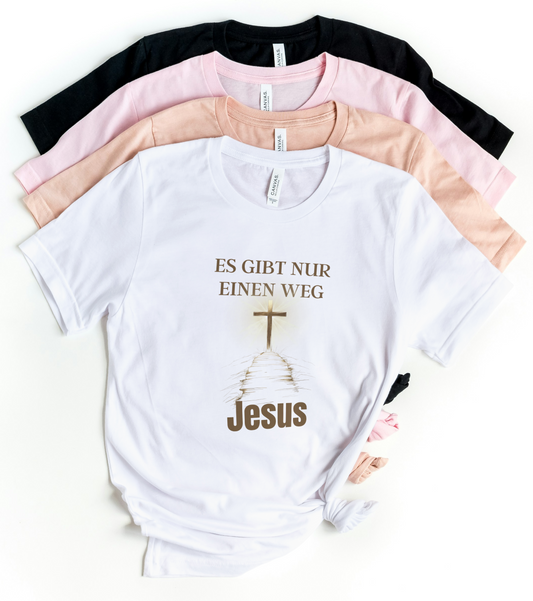 Es gibt nur einen Weg - Jesus - Frontprint, Premium Organic Shirt Women.